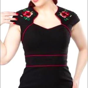 Hell Bunny Vixen Rockabilly Wiggle dress